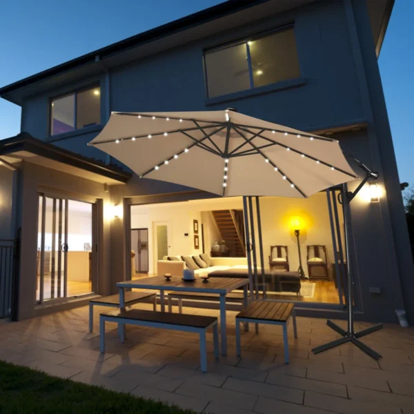 Dreamzoon Patio Offset Umbrella Solar Powered LED - Image 3